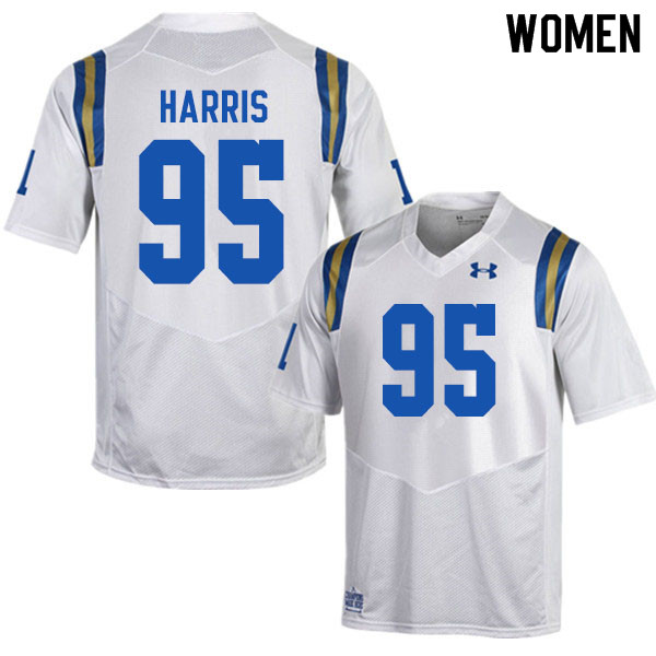 Women #95 Jason Harris UCLA Bruins College Football Jerseys Sale-White